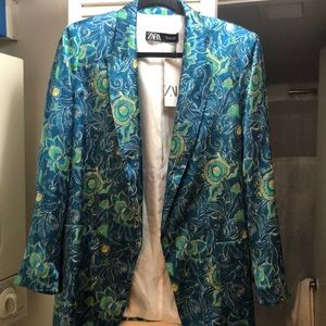 Size L Women’s Blazer - Zara - Fun Print